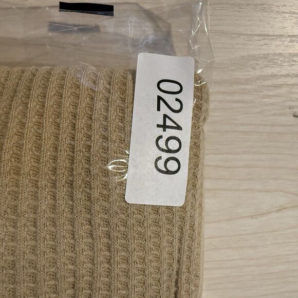 Soft Surroundings Womens L Tan Autumn Waffle Knit Tunic Top Thermal Pocket Boho - Picture 12 of 12